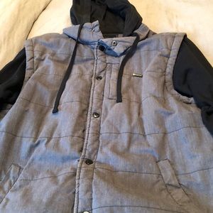 Men’s zip-up, hooded sweatshirt, Matrix